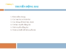 ĐẠI CƯƠNG VỀ THIẾT KẾ MÁY VÀ CHI TIẾT MÁY  Chương 3: Truyền động đai