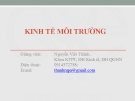 Kinh tế môi trường: Bài giảng 1 (Mới nhất)