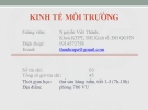 Kinh Tế Môi Trường: Mở Đầu (Tổng Quan, Cập Nhật)