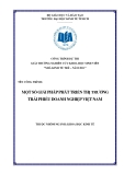 Luận văn: MỘT SỐ GIẢI PHÁP PHÁT TRIỂN THỊ TRƯỜNG TRÁI PHIẾU DOANH NGHIỆP VIỆT NAM
