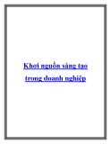 Khơi nguồn sáng tạo trong doanh nghiệp