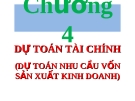 Dự toán tài chính Chương 4: Hướng dẫn chi tiết