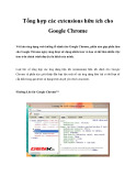 Tổng hợp các extensions hữu ích cho Google Chrome