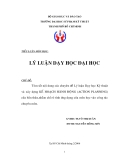 Tiểu luận:Lý luận dạy đại học
