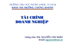 Tài chính doanh nghiệp: Ths Nguyễn Văn Nhật (Hướng dẫn, Kinh nghiệm)