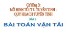 Bài toán về vận tải