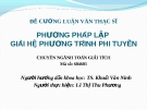 Phương pháp lặp giải hệ phương trình phi tuyến: Kinh nghiệm và ứng dụng