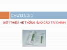 Bài giảng Báo cáo tài chính: Giới thiệu hệ thống Báo cáo tài chính - Chương 1