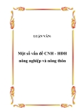 LUẬN VĂN:  Một số vấn đề CNH - HĐH nông nghiệp và nông thôn