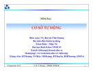 Thiết kế hệ thống điều khiển liên tục - Ts Huỳnh Thái Hoàng
