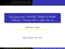 Phương trình vi phân: Chương 2 - Ngô Mạnh Tường