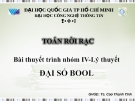 Toán rời rạc: Đại số Bool - Tổng quan, ví dụ và ứng dụng