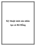 Kỹ thuật sinh sản nhân tạo cá Rô Đồng: Kinh nghiệm và hướng dẫn chi tiết