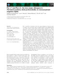 Báo cáo khoa học: Par j 1 and Par j 2, the two major allergens in Parietaria judaica, bind preferentially to monoacylated negative lipids