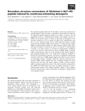 Báo cáo khoa học: Secondary structure conversions of Alzheimer’s Ab(1–40) peptide induced by membrane-mimicking detergents