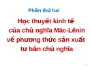 Học Thuyết Giá Trị: Chương IV