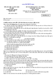 Đề Thi Thử Đại Học Môn Sinh Học Lần 4 Năm Học 2011-2012