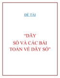 Đề tài: Dãy số và các bài toán về dãy số