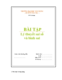 Bài tập Lý thuyết sai số và bình sai chuẩn nhất