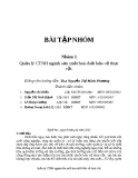 Bài tập nhóm Quản lý CTNH ngành sản xuất hoá chất bảo vệ thực vật