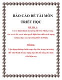 báo cáo đề tài môn triết tư tưởng hồ chí minh