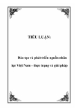 Đào tạo và phát triển nguồn nhân lực Việt Nam: Thực trạng và giải pháp (Tiểu luận)