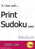 Sudoku: Chơi trò chơi ô số A Year With Print Sudoku Medium