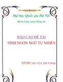 Báo cáo đề tài sinh ngôn ngữ tự nhiên