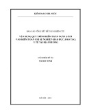 Kiểm toán chi sự nghiệp giáo dục, đào tạo y tế tại địa phương: Vận dụng quy trình kiểm toán ngân sách