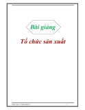 Bài giảng Tổ chức sản xuất [Nội dung chi tiết]