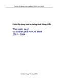 Phân cấp trong hệ thống thuế thống nhất: Thu ngân sách Thành phố Hồ Chí Minh 2001 - 2004