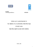 Năng lực cạnh tranh và tác động của tự do hóa thương mại ở Việt Nam: Nghiên cứu ngành viễn thông