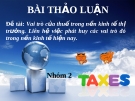 Vai trò của thuế trong nền kinh tế thị trường Việt Nam: Bài thảo luận chi tiết