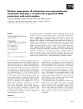 Báo cáo khoa học: Nuclear aggregates of polyamines are supramolecular structures that play a crucial role in genomic DNA protection and conformation