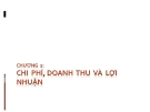 Tài chính doanh nghiệp: Chi phí, doanh thu và lợi nhuận - Chương 2