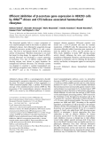 Báo cáo khoa học: Efﬁcient inhibition of b-secretase gene expression in HEK293 cells by tRNAVal-driven and CTE-helicase associated hammerhead ribozymes