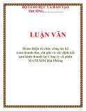 Tiểu luận kế toán : kế toán doanh thu, chi phí &  xác định kết quả kinh doanh 