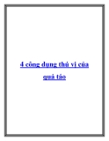 4 công dụng thú vị của quả táo