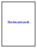Mẹo làm sạch cua lột