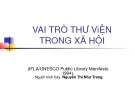 Vai trò của thư viện trong xã hội