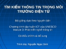 Bài giảng Tìm kiếm thông tin trong môi trường điện tử chuẩn nhất