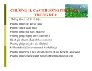 Các phương pháp ĐTM (Đánh giá tác động môi trường) dùng trong chương II