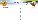 Bài tập Nghiên cứu marketing