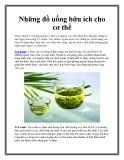 Những đồ uống hữu ích cho cơ thể