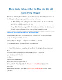 Thêm thuộc tính nofollow tự động cho liên kết ngoài trong Blogger