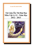 Tài Liệu Ôn Thi Đại Học Môn Vật Lí 12 - Năm Học 2012 - 2013