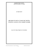 luận văn: BIỆN PHÁP XÂY DỰNG VĂN HÓA NHÀ TRƯỜNG Ở TRƯỜNG CAO ĐẲNG CÔNG NGHIỆP NAM ĐỊNH