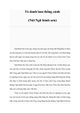 Tả danh lam thắng cảnh Núi Ngũ Hành Sơn: Kinh nghiệm và cảm hứng