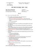 ĐỀ THI NĂM HỌC 2010 – 2011 - Môn: Quản trị Marketing - Đề số 2