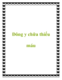 Đông y chữa thiếu máu